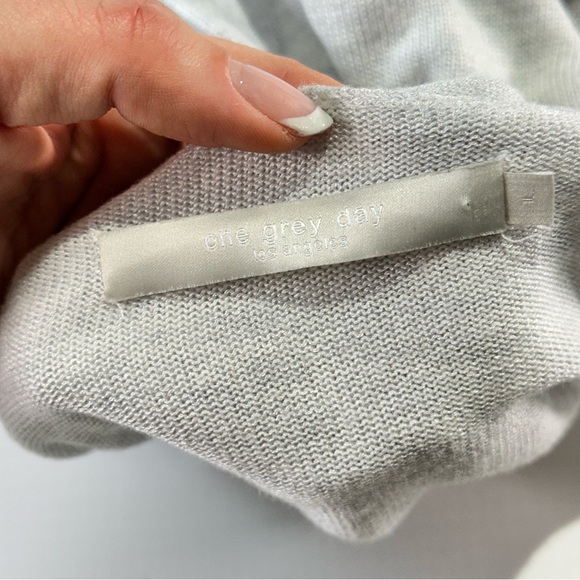 One Grey Day open cardigan lightweight viscose longline drape gray Large - Picture 8 of 11